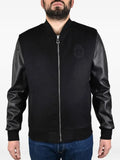 Billionaire logo-embroidered bomber jacket